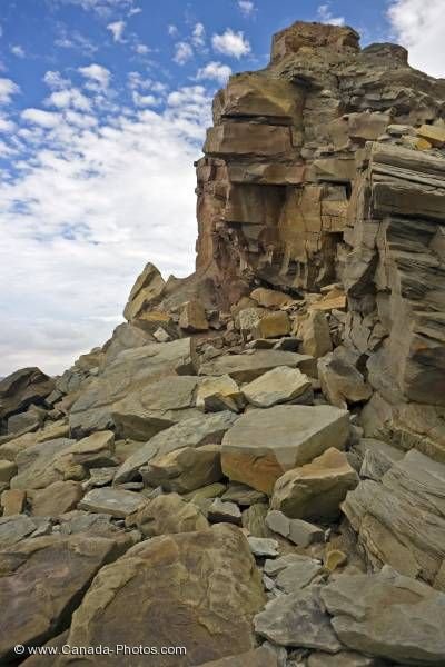 Photo: Joggins Town Fossil Cliffs Bay Of Fundy Nova Scotia