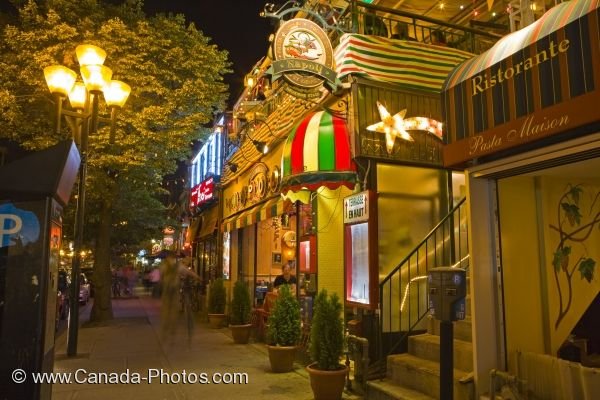 Photo: Montreal Street Nightlife Rue Saint Denis Quebec