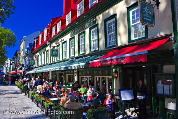 Photo: Outside Cafes Place D Armes Old Quebec