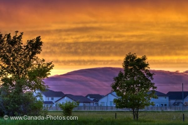 Photo: Prairie Sunset Picture Winnipeg City Manitoba Canada