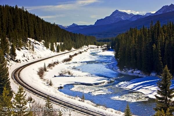 Photo: Railway Tracks Scenery Banff National Park