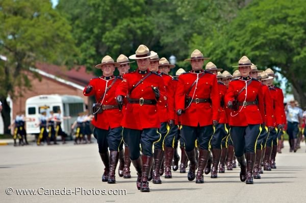 Photo: RCMP Ceremony Parade Marching Regina City Saskatchewan