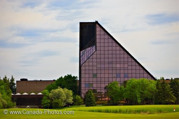 Photo: Rose Colored Glass Royal Canadian Mint Building Winnipeg City
