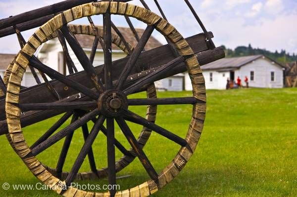 Photo: Spoke wheels Red River cart shaganappi tires Fort Walsh National
