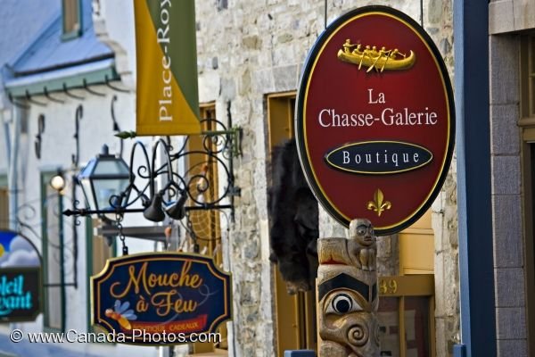 Photo: Store Signs Quartier Petite Champlain Quebec City