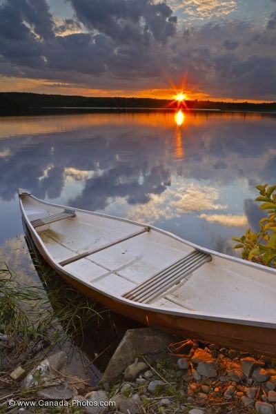 Photo: Canoe Sunset Image Sherbrooke Nova Scotia