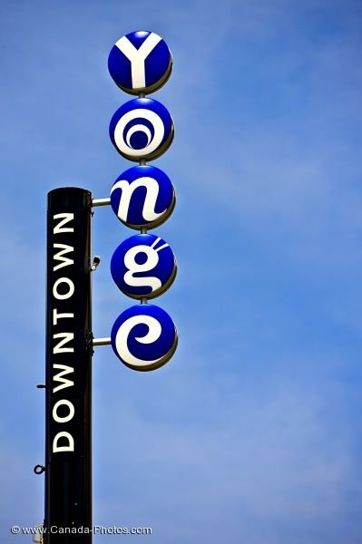 Photo: Downtown Toronto Yonge Street Sign